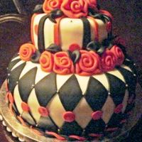 University Of Georgia Bulldawg Birthday red and black fondant over raspberry buttercream with rolled roses. This topsey turvery is a variation on Sugar Shack's red and black...