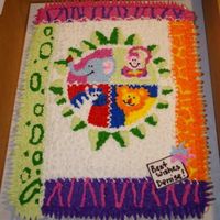 Jungle Blanket All done in buttercream, this cake matched the baby shower party goods. It resembles a baby blanket. Thanks for looking!