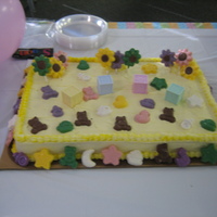 Baby Shower Cake With Candy Decorations 