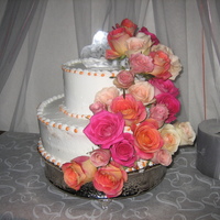 Fresh Flower Wedding Cake 