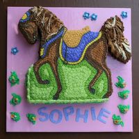 Perd Vir Sophie Small BC piped stars. Cake served 20 ...