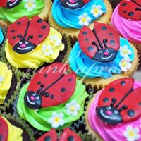 Ladybug Cupcakes ladybug cupcakes to go with stitches-n-things cake.
