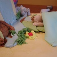 Sleeping Baby Baby is Gumpaste with MMF details. This is my second baby. Monkey is horrible dont want to talk about that!LOL