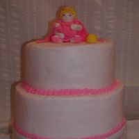 Cakes_005.jpg 1st Birthday Baby Princess cake. I did one big cake and one personal cake for the birthday girl. The theme was The baby princess played...