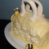 Handbag W/bumblebee yellow handbag w/ bumblebee