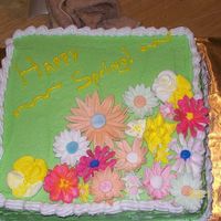Happy Spring i made this cake as a thank you for someone. all bc and the flowers are made out of fondant and gumpaste.