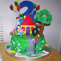 Blue's Clues Birthday For my daughter's 2nd birthday. All fondant except for a few BC accents, and Joe & Blue are a candle. Had a lot of fun with this...