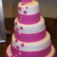 Vow Renewal this was for mine and my hubby's vow renewal. it was small, an 8/6/4. all fondant.