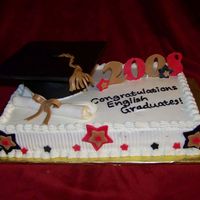 Grad Cake For College English Dept. this cake was for the english department at the university where i work...they have a picnic every year to celebrate their graduates for...