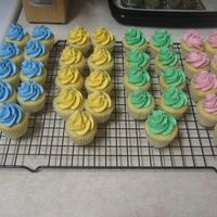 Vanilla Mini Cupcakes french vanilla mini cupcakes with vanilla bc. silver dragees for decoration!