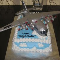 Bomber Jet Cake I guess this is where this goes....made this for a war vet's 70th birthday. The sheet cake is devil's food with vanilla bc and...