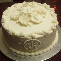 Small Wedding Cake White cake covered in BC. Small wedding cake for a small wedding.