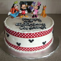 Mickey And Friends Made this for friend- the figures and ribbon were store bought ;)