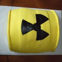 Yellow Barrel This was an odd request from a friend- she wanted a yellow barrel with a radioactive symbol on it. Apparently it was in the new Get sSmart...