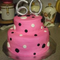 60Th Birthday Cake Made this for a friends mom. 60 is made from fondant.