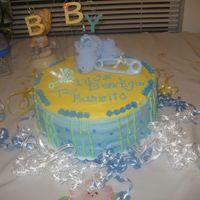 First Baby Shower The Picture is missing the A but I enjoyed making this cake. It was done with merengue.