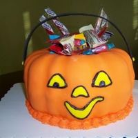 Jack O Lantern I made this cake for my son's Senior year Fall Festival. Every year they have a cake walk so this was my contribution. Pumpkin cake...