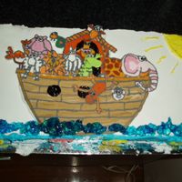 Noahs Ark Christening Cake for a little boy called Noah