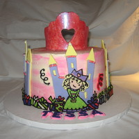 Tessa's Princess Cake 3 layers of chocolate cake; one layer fudge filling; one layer chocolate BC filling; iced in vanilla SMBC. Accents are gumpaste and...