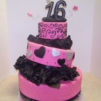 Sweet 16 Crooked Cake 