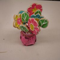 Flower Pot first time making and decorating cookies.
