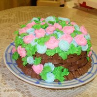 Basketweave practice cake. learning the basket weave.