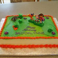 Dora Birthday Cake BC with toys added