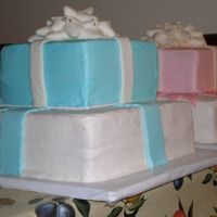 Gift From Above :) these cakes were for 2 different babyshowers and on the tags it said a gift from heaven. the gifts represented their new bundle of joy :)