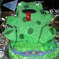 Frog I made this for a friend using the 3-d bear from wilton.
