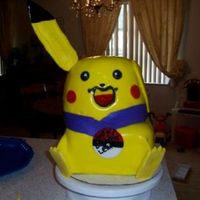 Pikachu Cake. This is a chocolate cake with BC and fondant. NOT mine finest cakes.