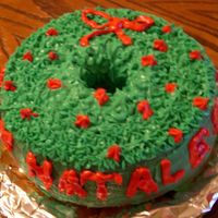 Buon Natale[Merry Christms] French vanilla and vanilla buttercream frosting, this was for a festa for my Italian class for Christmas