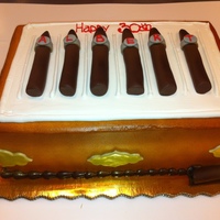 Cigar Anyone Buttercream iced cake with fondant cigars and accents