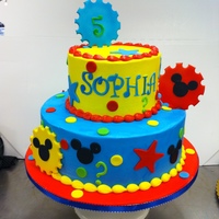 Mickey Mouse Clubhouse all buttercream iced with fondant and gumpast accents