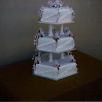 3 Tier Hexagonal Cake 3 tiered hexagonal tiered cake