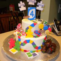 Candy Land This was for my daughter's 4th b-day. She kept adding things she wanted to put on the cake! She loves Candy Land, and now Uno and...