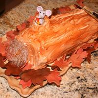 Fall/halloween Log Hi...I was actually very happy with how my Halloween cake turned out! Sure I might change a few things if I did it again but I am happy...