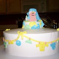 Baby In Clothes Basket 