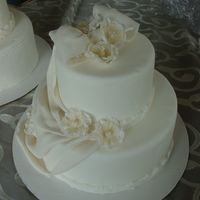 Anniversary Cake This was made for my parents wedding anniversary. It was iced with BC icing then covered in fondant.