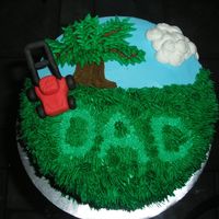 Father's Day I made this cake to bring to my dad's on Father's Day. I got the idea from several cakes on this site.