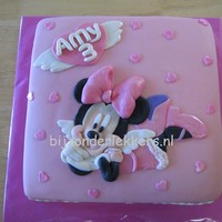 Minni Mouse In Pink mini mouse is cut and shaped by hand, little heart shapes are made with plunger cutters