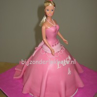 Pink Doll Cake the dress has a detailed back as in the old western movies.