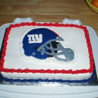 Giants Cake The cake is white with BC icing. The helmet was my first attempt at a FBCT. I was pretty happy with the way it turned out, but I learned...