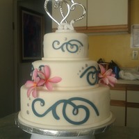 First Cake So many firsts in thid cake. First scratch cake, first dummy cake (bottom), first gumpaste, first parve cake, first cricut cake and first...