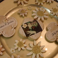 Engaged! These are some cookies I made for my best friend's sister's bridal shower. The edible image is from the night he proposed.