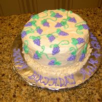 Birthday Cake For Mom & Gram Scratch cake, that was so moist, dipped a little but tasted great! All Buttercream.