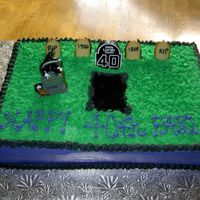 More_Cakes_026.jpg Friends 40th Birthday Party. Fun Cake! Cake was Layer of French Vanilla and Dark Chocolate Layer. Rest was all Butter cream, Sides had...