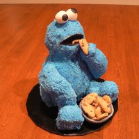 Cookie Monster A Cookie Monster Cake for my son's 3rd birthday.