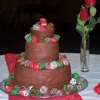Wedding Shower Cake With Truffles This cake I made for a friend of my daughters that was getting married the week before Christmas. This was for her wedding shower. The...