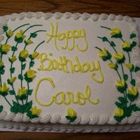 Yellow Sweet Peas I copied this off of another cc'r.....I'm verry sorry I can't remember which one!! But I loved this cake and so did Carol!...