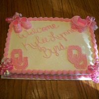 Ou Baby The mother did the baby's room in pink OU and that is what she wanted on her cake. She was very pleased! Sorry the pic is dark, my...
